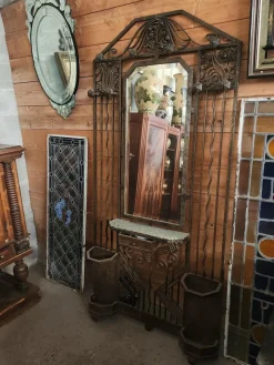 Pamono Art Deco Wrought Iron Cloakroom><noscript><img width=