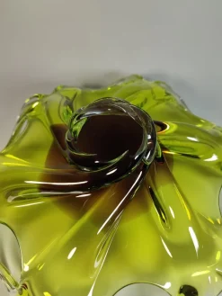 Pamono Art Glass Bowl by Milan Dobiáš for Chříbská, 1964><noscript><img width=