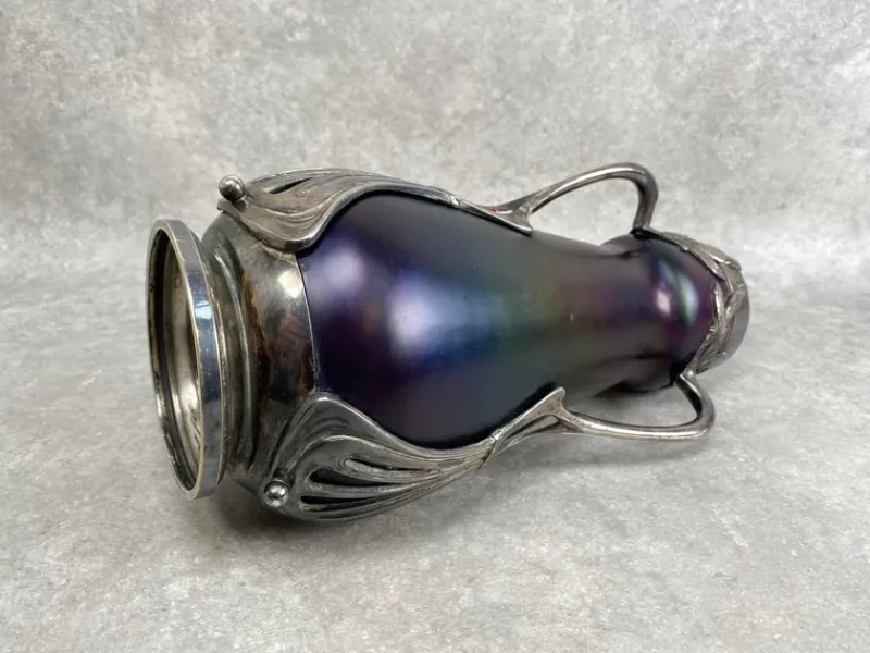 Pamono Art Nouveau Art Glass Vase attributed to Wilhelm Kralik Sohne, 1890s> Vases