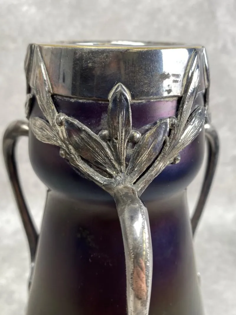 Pamono Art Nouveau Art Glass Vase attributed to Wilhelm Kralik Sohne, 1890s> Vases