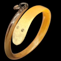 Pamono Art Nouveau Bakelite Bangle in Snake Shape, 1910s> Bracelets