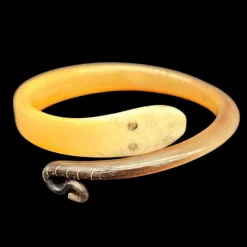 Pamono Art Nouveau Bakelite Bangle in Snake Shape, 1910s><noscript><img width=