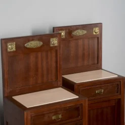Discount Pamono Art Nouveau Bedside Tables with Marble Tops, 1890s, Set of 2