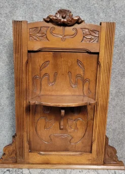 Pamono Art Nouveau Bedside Tables in Walnut, 1890s, Set of 2><noscript><img width=