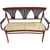 Pamono Art Nouveau Bench in Bentwood with Cane Seat, Austria, 1890s> Worktables & Workbenches
