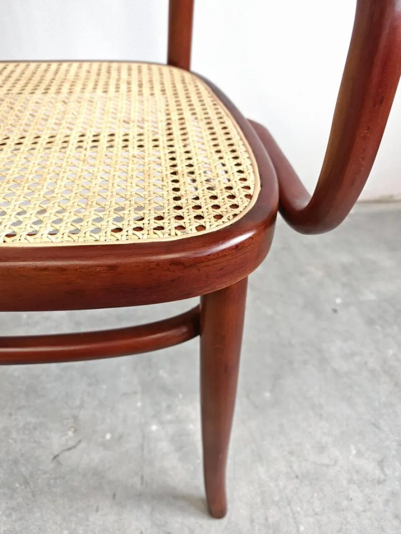 Pamono Art Nouveau Bench in Bentwood with Cane Seat, Austria, 1890s> Worktables & Workbenches