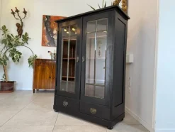 Sale Pamono Art Nouveau Black Display Cabinet