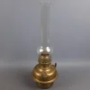 Pamono Art Nouveau Brass and Glass Oil Lamp from Matador Brenner, 1930s> Candleholders