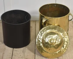 Pamono Art Nouveau Brass Coal Bin