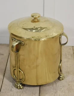 Pamono Art Nouveau Brass Coal Bin