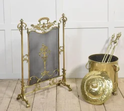 Pamono Art Nouveau Brass Coal Bin