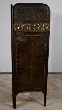 Pamono Art Nouveau Brass Screen, 1900><noscript><img width=