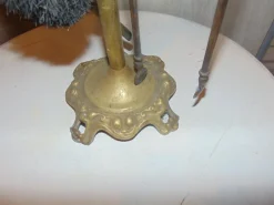 Discount Pamono Art Nouveau Brass Stove & Fireplace Set