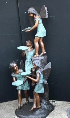 Sale Pamono Art Nouveau Bronze Garden Fountain Fairy Nymph