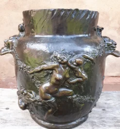 Outlet Pamono Art Nouveau Bronze Plant Pot by Joseph Chéret