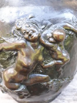 Outlet Pamono Art Nouveau Bronze Plant Pot by Joseph Chéret