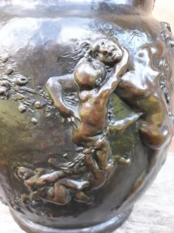 Outlet Pamono Art Nouveau Bronze Plant Pot by Joseph Chéret