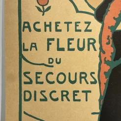 Pamono Art Nouveau Buy the Flower of Discreet Help Lithograph Poster by Émile Berchmans for La Meuse, 1916><noscript><img width=