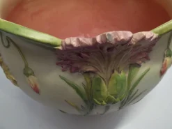 Discount Pamono Art Nouveau Cachepot Sur Colonne Planter on Display by Jean Massier for Vallauris, Set of 2