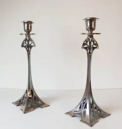 Online Pamono Art Nouveau Candlesticks from WMF, 1890s, Set of 2