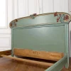 Pamono Art Nouveau Carved and Painted Wooden Bed with Floral Theme, France, 1900s> Beds & Bedroom Sets