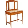 Pamono Art Nouveau Cherry & Marble Dressing Table with Mirror and Chair, Set of 3