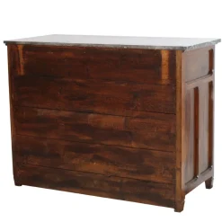 Pamono Art Nouveau Chest of Drawers with Marble Top & Beveled Mirror, 1900s><noscript><img width=