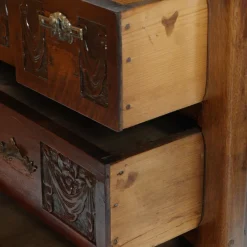 Pamono Art Nouveau Chest of Drawers with Marble Top & Beveled Mirror, 1900s><noscript><img width=