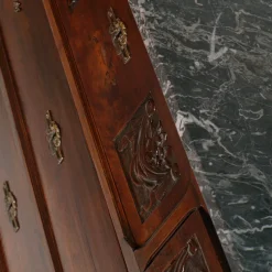 Pamono Art Nouveau Chest of Drawers with Marble Top & Beveled Mirror, 1900s><noscript><img width=