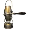 Pamono Art Nouveau Coffee Pot Brass & Copper with Ornate Swing Arm, 1920s