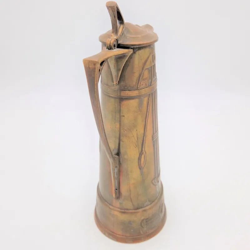 Pamono Art Nouveau Copper Can by Carl Deffner Esslingen. 1900s> Garden Accessories