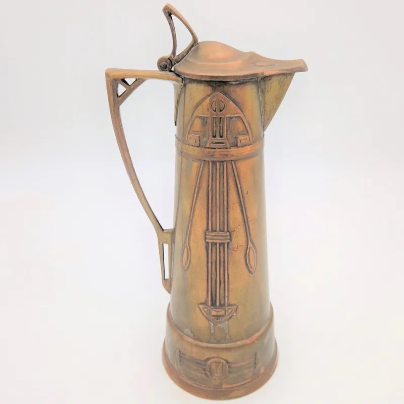 Pamono Art Nouveau Copper Can by Carl Deffner Esslingen. 1900s> Garden Accessories
