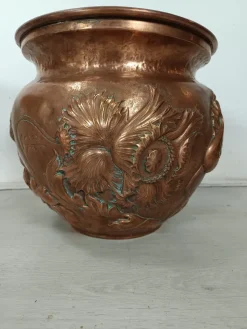 Pamono Art Nouveau Copper Planter Pot, 1890s><noscript><img width=