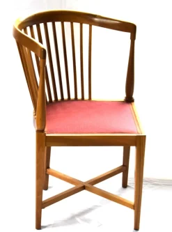 Pamono Art Nouveau Corner Chairs by J. M.olbrich / M. Niedermoser, Vienna, Austria, 1902, Set of 2><noscript><img width=