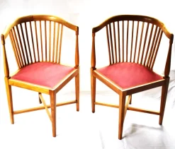 Sale Pamono Art Nouveau Corner Chairs by J. M. Olbrich / M. Niedermoser, Vienna, Austria, 1902, Set of 2