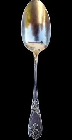 Hot Pamono Art Nouveau Dessert Spoons in Silver-Plated Metal from J.H., 1890s, Set of 12