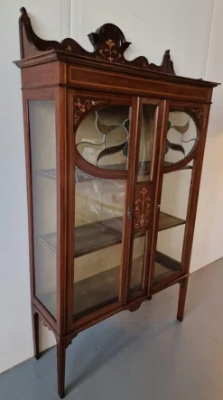 Online Pamono Art Nouveau Display Case in Mahogany