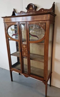 Online Pamono Art Nouveau Display Case in Mahogany