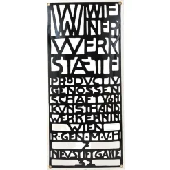 Outlet Pamono Art Nouveau Domed Enameled Advertising Sign from Wiener Werkstaette, Vienna, 1960s
