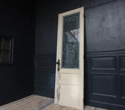 Pamono Art Nouveau Door with Etched Glass Pane, 1890s><noscript><img width=