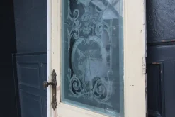 Pamono Art Nouveau Door with Etched Glass Pane, 1890s><noscript><img width=