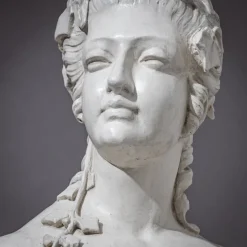 Best Pamono Art Nouveau Female Bust with Vine Leaves, Early 20th Century, Plaster