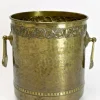 Pamono Art Nouveau Flowers Pot in Brass with Rose Motifs> Garden Accessories