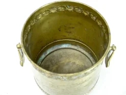 Pamono Art Nouveau Flowers Pot in Brass with Rose Motifs> Garden Accessories
