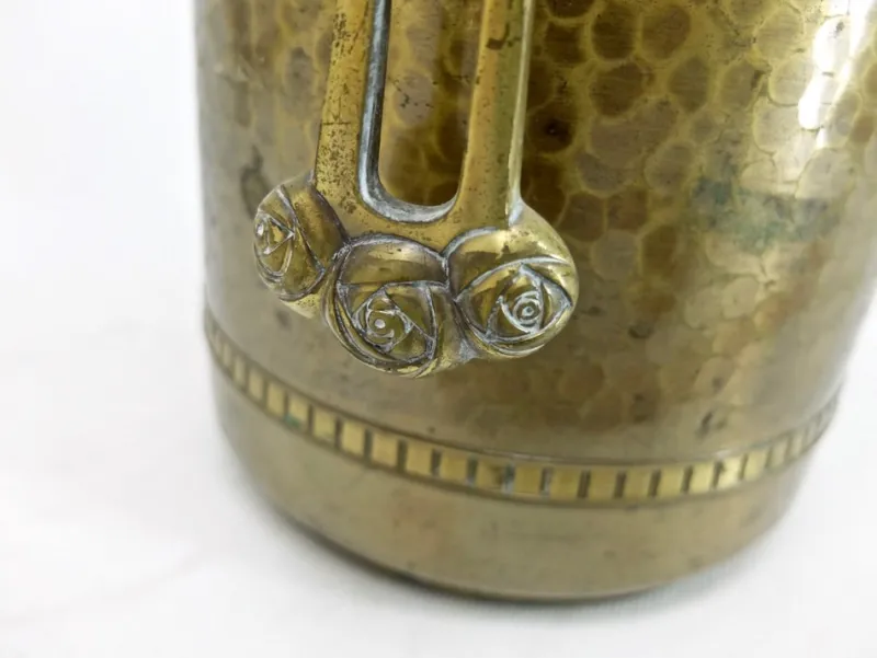 Pamono Art Nouveau Flowers Pot in Brass with Rose Motifs> Garden Accessories