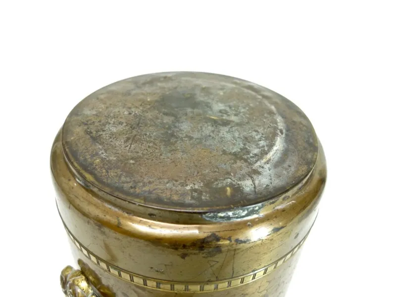 Pamono Art Nouveau Flowers Pot in Brass with Rose Motifs> Garden Accessories
