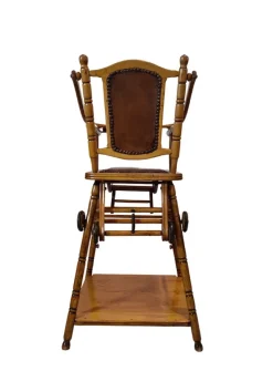 New Pamono Art Nouveau Folding Children's Chair, 1890s