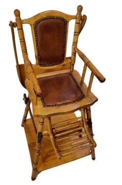 New Pamono Art Nouveau Folding Children's Chair, 1890s