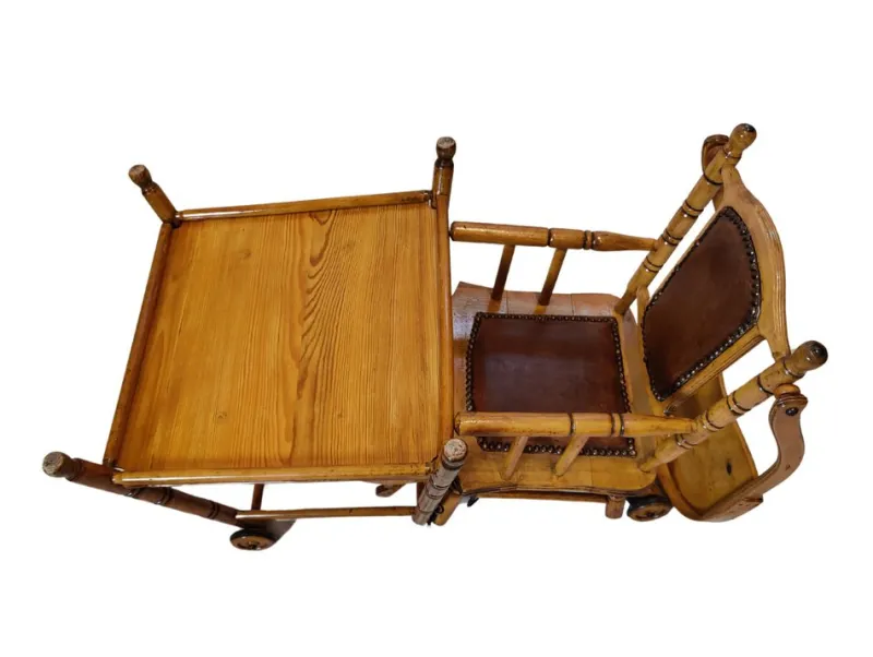 New Pamono Art Nouveau Folding Children's Chair, 1890s
