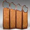 Pamono Art Nouveau French Walnut and Glass Screen, 1890s> Room Dividers & Screens